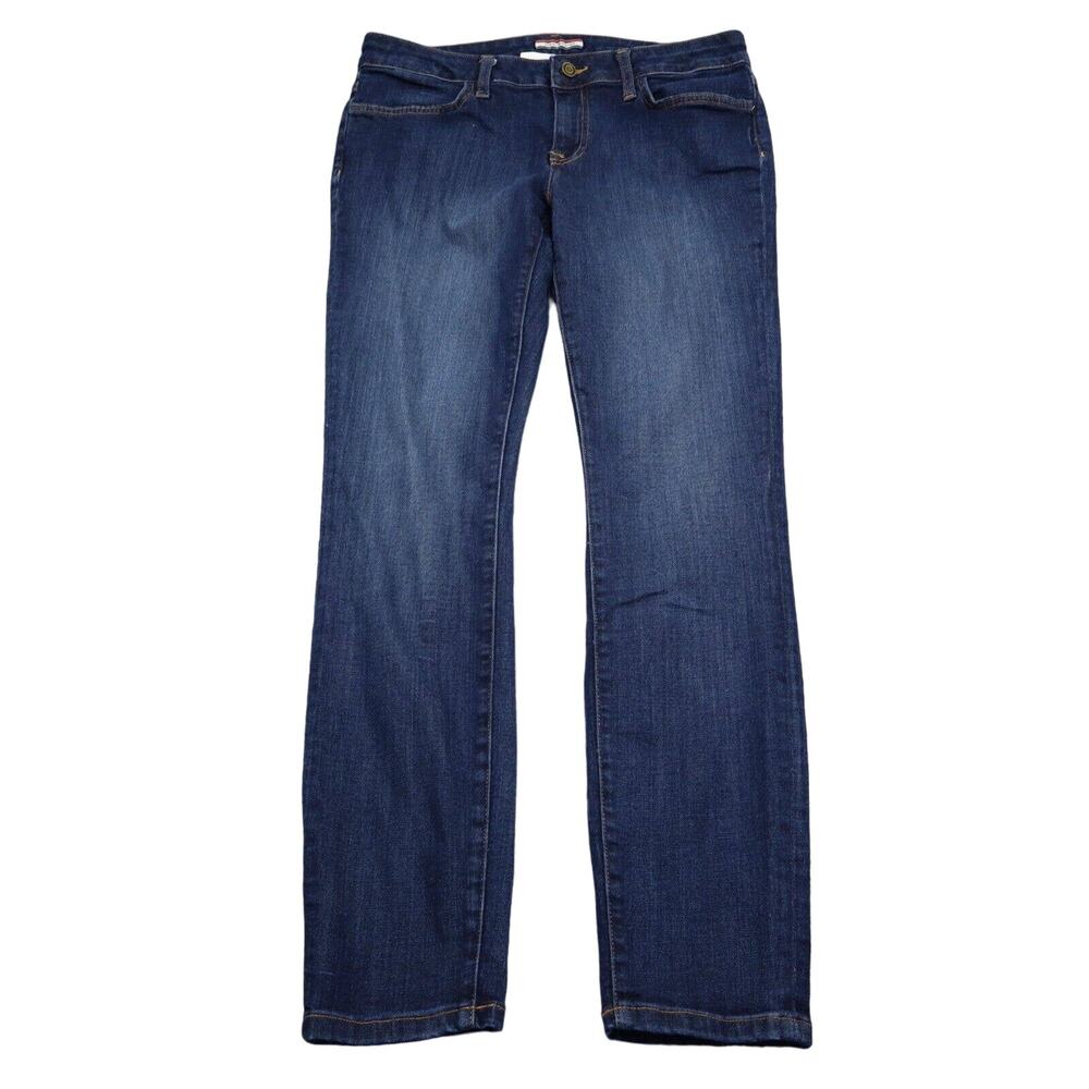 Tommy Hilfiger Jeans Womens 10 Blue Denim Flat Front Pockets Legging Pants